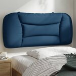 vidaXL Coussin de tête de lit bleu 90 cm tissu