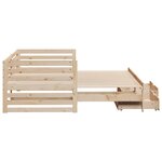 vidaXL Lit de jour avec tiroirs sans matelas 90x200 cm bois massif