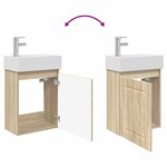 vidaXL Meuble de salle de bain avec robinet Chêne Sonoma