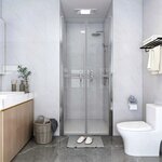 vidaXL Porte de douche ESG transparent 76x190 cm