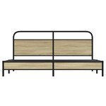 vidaXL Cadre de lit en métal sans matelas chêne sonoma 200x200 cm