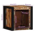 vidaXL Tables de chevet 2 Pièces multicolore 40x35x40cm bois récupération