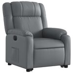 vidaXL Fauteuil inclinable électrique gris similicuir