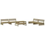 vidaXL Salon de jardin 6 Pièces bois de pin imprégné