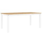 vidaXL Table à manger Panama blanc 180x90x75 cm bois massif de pin