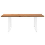 vidaXL Table à manger marron clair bois de chêne massif rectangulaire