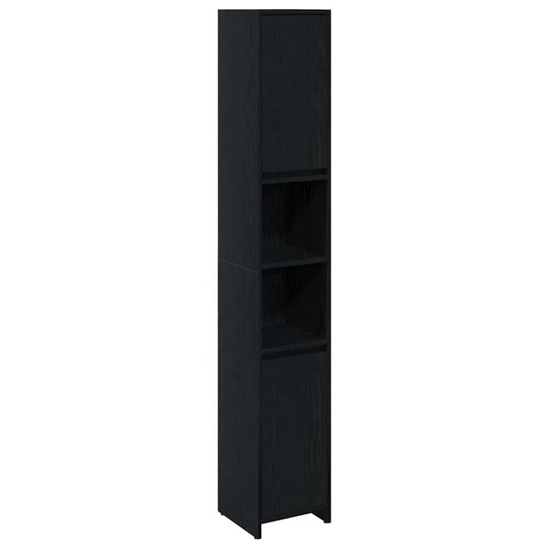 vidaXL Cabinet de Salle de Bain Chêne noir 30 x 30 x 183 5 cm
