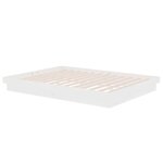 vidaXL Cadre de lit sans matelas blanc bois massif