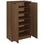 vidaXL Meuble à chaussures Chêne marron 59x35x100 cm Bois d'ingénierie