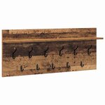 vidaXL Porte-manteau mural avec étagère Bois ancien 100 x 40 x 12 cm