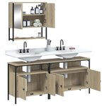vidaXL Ensemble de meubles de salle de bain 3 Pièces chêne sonoma