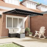 vidaXL Cadre d'auvent Noir 300 x 250 cm Polyester avec revêtement PU