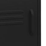vidaXL Table de chevet Noir 35x35x51 cm Acier