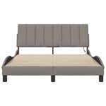 vidaXL Cadre de lit sans matelas taupe 120x200 cm tissu