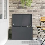 vidaXL Boîte de Rangement Extérieure Anthracite 80 x 50.5 x 50 cm