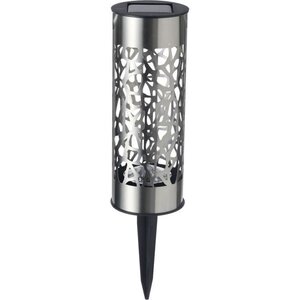 Borne solaire inox GALIX G4445 - A poser ou à planter - 28 cm - Blanc chaud