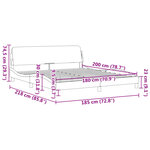 vidaXL Cadre de lit sans matelas crème 180x200 cm tissu
