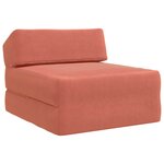 vidaXL Canapé-lit pliable Rouge orange 60 x 70 x 41 cm Tissu