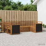 vidaXL Ensemble de canapé d'angle 5 Pièces Naturel Bois d'Acacia Massif