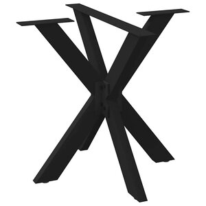 vidaXL Pied de table à manger en forme d'araignée noir 85 x 85 x (72-73) cm en acier