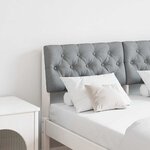 vidaXL Tête de lit capitonnée Gris clair 120 cm Pin massif