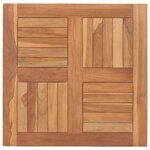 vidaXL Dessus de table Bois de teck solide 60x60x2 5 cm