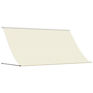 vidaXL Auvent rétractable crème 300x150 m tissu et acier