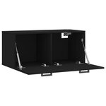 vidaXL Armoire murale noir 80x36 5x35 cm bois d'ingénierie