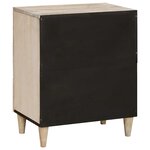 vidaXL Table de chevet Beige 50 x 33 x 60 cm bois de manguier massif