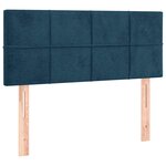 vidaXL Sommier à lattes de lit avec matelas LED Bleu foncé 100x200 cm