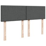 vidaXL Sommier à lattes de lit avec matelas Gris foncé 140x200cm Tissu