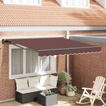 vidaXL Cadre d'auvent Marron 300 x 250 cm Polyester avec revêtement PU