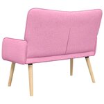 vidaXL Sofa 2 places Rose 115 x 61 x 87 cm Tissu