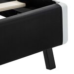 vidaXL Cadre de lit avec LED noir similicuir 120 x 200 cm