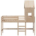 vidaXL Lit superposé avec échelle et toit sans matelas 80x200 cm