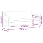 vidaXL Canapé à 3 places Daim synthétique Marron