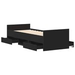 vidaXL Cadre de lit sans matelas noir 90x190 cm