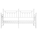 Lit de jour vidaXL avec lit escamotable blanc 75x190 cm en acier