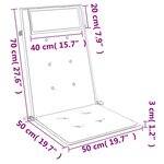vidaXL Coussins de chaise à dossier haut lot de 4 modèle de feuille