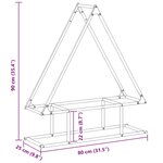 vidaXL Portant de bois chauffage anthracite 80x25x90 cm