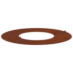 vidaXL adapté pour anneau d'arbre plat Marron Ø30 / 60 cm Acier patiné