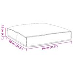 vidaXL Coussin Pallet pour Siège Gris 80x80x12 cm Tissu Oxford