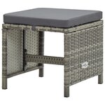 vidaXL Ensemble à manger d’extérieur 11Pièces et coussins poly rotin Gris