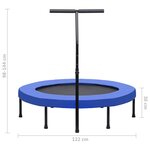 vidaXL Trampoline de fitness avec poignée et coussin de sécurité 122cm