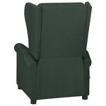 vidaXL Fauteuil inclinable Vert foncé Tissu