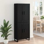 vidaXL Haut Armoire Chêne noir 69 5 x 34 x 180 cm Bois d'ingénierie