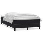 vidaXL Sommier à lattes de lit avec matelas noir 120x210 cm velours