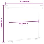 vidaXL Auvent latéral de balcon 175x250 cm Rouge