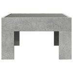 vidaXL Table basse avec LED infini gris béton 50x50x30 cm