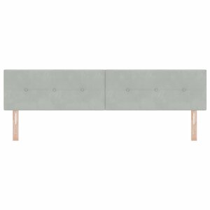 vidaXL Tête de lit Montage mural Gris clair 200 cm Velours